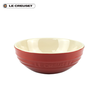 LE CREUSET 酷彩 法国 LE CREUSET 酷彩 炻瓷多功能汤面大碗口径15CM水果沙拉餐具 加勒比蓝