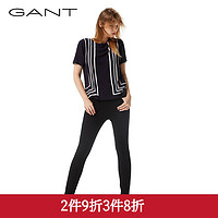 GANT/甘特春女士时尚休闲直筒休闲裤长裤4155018 34 5-黑色