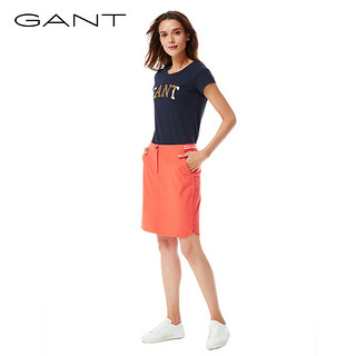 GANT/甘特女士春Tech Prep休闲气质净色短裙4400017 40 410-蓝色