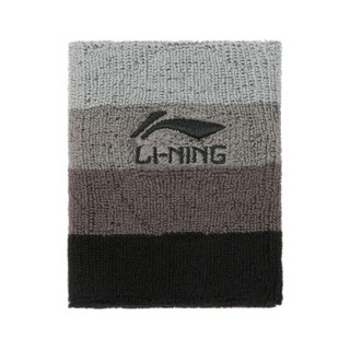 LI-NING 李宁 透气男女篮球运动护腕羽毛球毛巾运登山跑步吸汗健身护腕373-1黑色 单只装