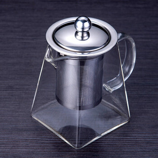 洁雅杰玻璃茶具耐热玻璃茶壶(550ml)耐热玻璃泡茶壶带滤网硼硅玻璃煮茶壶 YGE-9805