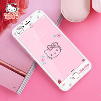 x-doria HelloKitty苹果7P/8Plus钢化膜iPhone7Plus/8P全覆盖高清防碎边手机保护膜 萌御花语凯蒂猫