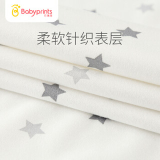 Babyprints婴儿隔尿垫新生儿用品 印花针织透气防水可洗儿童隔尿垫中号1条装灰色