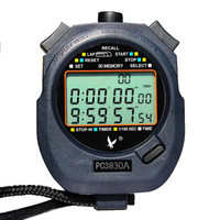 天福多功能秒表计时器闹钟电子户外运动裁判田径跑步比赛专用记忆三排30道PC3830A