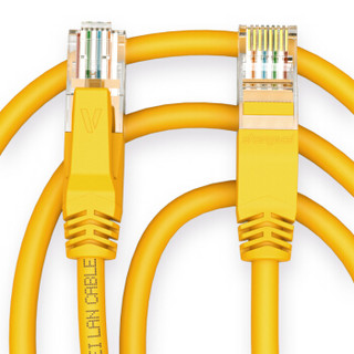 胜为（shengwei）高速超五类网线 8芯双绞RJ45纯铜网线 10米 双水晶头网络跳线 黄色网线 LC-2100E