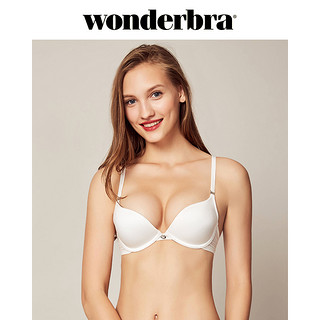 wonderbra【80C专属文胸】蕾丝聚拢文胸女士内衣聚拢上托少女 6E01黑色豹纹 80C