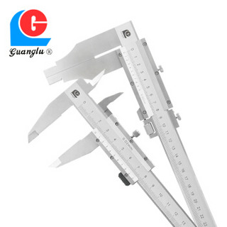 广陆（guanglu）四用游标卡尺0-150/200/300/500/1000 不锈钢材质 开式游标 0-150mm_0.02mm