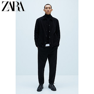 ZARA 新款 男装 教练款灯芯绒夹克外套 08281413800 S (175/92A) 黑色