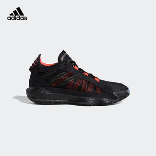 阿迪达斯官网 adidas Dame 6 J 大童儿童利拉德6球运动鞋EH2791 39 一号黑/淡灰/亮粉红荧光