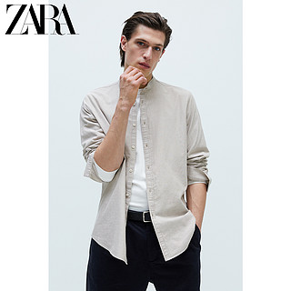 ZARA 新款 男装 休闲版型牛津衬衫 07545380711 XXL (190/108A) 沙色