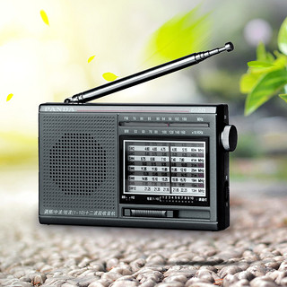 PANDA/熊猫6120全波段收音机新款老人便携式半导体广播复古老年人 6210 黑色