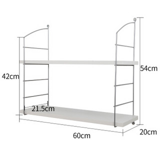 美达斯 Medas  置物架 墙面搁架 墙上置物架 墙上收纳书架子 花架子 装饰隔板  白色 14504