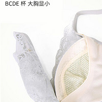 内衣女无钢圈薄款大码 性感聚拢胖mm大胸显小文胸轻薄透气收副乳 03豆沙粉 95E