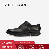 Cole Haan时尚雕花英伦皮鞋牛津男鞋运动休闲透气镂空潮流C20719 44.5 黑色001-C20719(W)