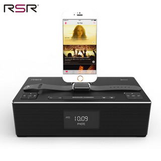 RSR DS420 苹果蓝牙音响 iPhone11/X/8/7/6s手机充电播放器 家居音响 NFC插卡音响 黑色