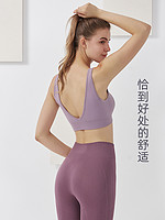 猫人运动内衣女文胸防震外穿跑步背心中强度胸罩美背健身瑜伽bra 紫色 联系客服送小礼品