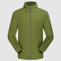 富铤(FORTEI)棉衣男棉服2019秋冬新款抓绒衣男情侣款摇粒绒开衫保暖外套 W901 军绿色(男款) 4XL