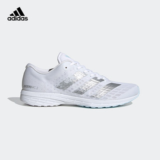 阿迪达斯官网 adidas adizero RC 2 w 女子跑步运动鞋EG1177 36.5 亮白/银金属/丁蓝