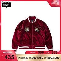 Onitsuka Tiger/鬼塚虎李宇春同款外套2182A157女子休闲棒球夹克 XS 黑色