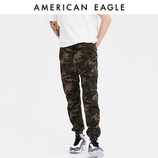 AEO男士简约束脚休闲裤American Eagle 0129_4168 XS 迷彩绿329