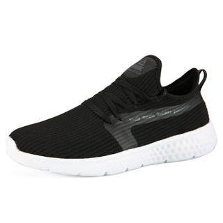 匹克（PEAK)男鞋舒适健步休闲鞋轻便耐磨运动鞋 DE910411 黑色/大白 43码