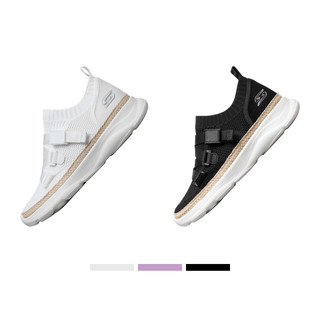 Skechers斯凯奇2020春夏一脚蹬鞋女士天使鞋小白鞋休闲鞋117014 36 白色/WHT