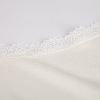 金三塔春夏桑蚕丝宽松大码真丝吊带睡裙性感睡衣蚕丝衬裙 160(M) 白色（有花边）