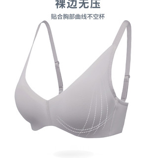 加一尚品无痕内衣女厚薄款无钢圈隐形性感聚拢文胸收副乳上托胸罩 黑色 80C 薄