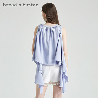 bread n butter 面包黄油 纯色短款无袖女士蕾丝衫雪纺衫 2/175L 