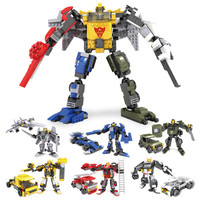 积高（COGO）机甲系列积木之雷鹰战神六合一 汽车机器人立体拼插模型 儿童男孩玩具1010片 14832