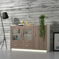 中伟 ZHONGWEI 办公家具木质储物柜小柜子文件柜办公柜茶水柜抽屉柜 三门柜1200*400*800