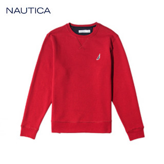 NAUTICA/诺帝卡男装春秋男士休闲套头圆领长袖卫衣男KM8320 M 0TB黑色