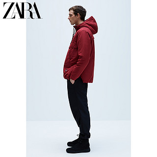 ZARA 新款 男装 有色袋鼠口袋派克外套 00397420600 XL (185/104A) 红色