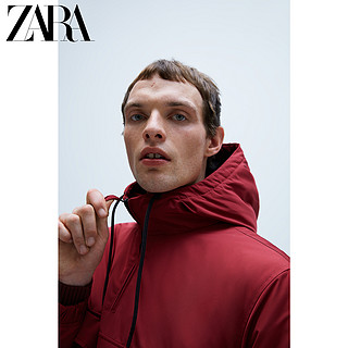 ZARA 新款 男装 有色袋鼠口袋派克外套 00397420600 XL (185/104A) 红色