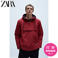 ZARA 新款 男装 有色袋鼠口袋派克外套 00397420600 L (180/100A) 红色