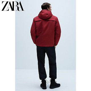 ZARA 新款 男装 有色袋鼠口袋派克外套 00397420600 XL (185/104A) 红色