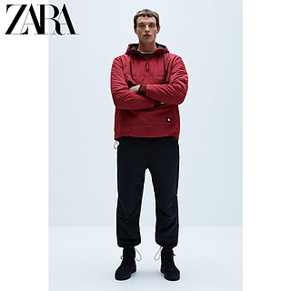 ZARA 新款 男装 有色袋鼠口袋派克外套 00397420600 XL (185/104A) 红色