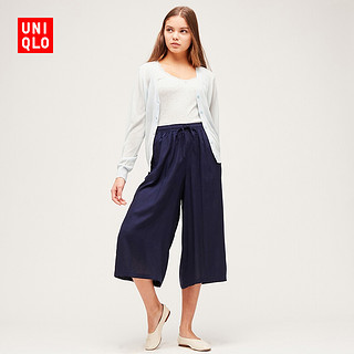 女装 RELACO七分裤【宽腿裤】 422892 优衣库UNIQLO 170/82A/XXL 09 黑色