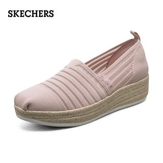 Skechers斯凯奇2020春夏一脚蹬懒人鞋女士休闲乐福鞋渔夫鞋113001 38.5 黑色/BLK