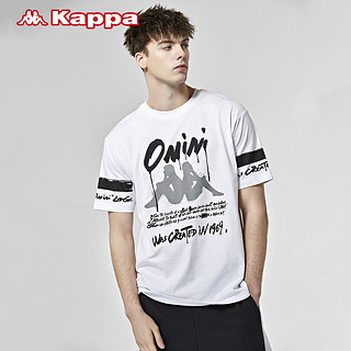 Kappa卡帕艺术家联名情侣男女运动短袖印花T恤夏季半袖2020新款 M 红色-557