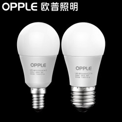 OPPLE 欧普照明 欧普led灯泡家用超亮节能灯泡e14e27螺口球泡灯led吸顶灯光源3只 其它 3只 白