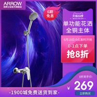 箭牌 ARROW 简易淋浴花洒套装家用挂墙式单把手持洗澡沐浴喷头 单功能简易花洒[AE3102].