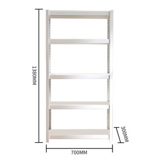蜂电（FENG DIAN）置物架 钢制白色货架五层仓储家用厨房阳台收纳铁架子