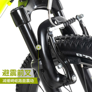 迪卡侬旗舰店20-24寸btwin儿童自行车学生男孩变速单车山地车KC ST 500 6速 20寸绿色（适合身高125-140cm）