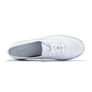 Keds旗舰店 新品女鞋 厚底帆布鞋小白鞋 时尚松糕鞋WF58035 35 奶白色/金色