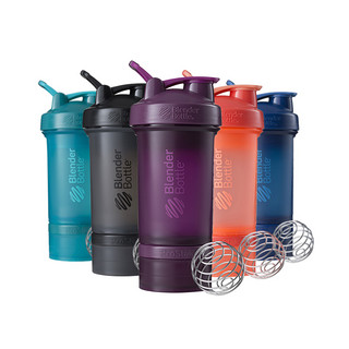 BlenderBottle进口款摇摇健身运动水杯643ml储物组合塑料美式有盖 紫色