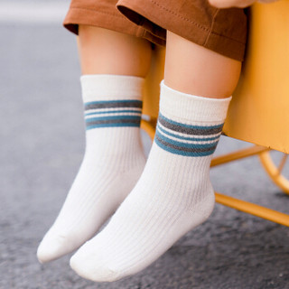 CHANSSON 馨颂 儿童袜子五双装春秋季中大男童潮流棉袜套装 M(5-8岁)