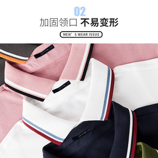 圣得西T恤男短袖2020新款纯棉体恤虎头刺绣休闲翻领男士Polo衫潮 180/96A 黑色-虎头刺绣