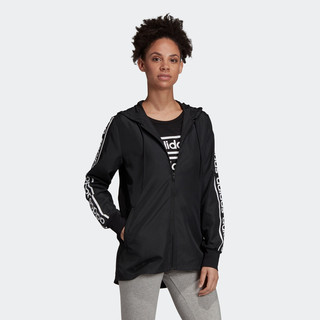 阿迪达斯官网 adidas W C90 WB 女装运动型格夹克外套EH6485 XL 黑色/白