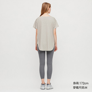 女装 AIRism V领长T恤(短袖)(凉感T) 422809 优衣库UNIQLO 155/80A/S 00 白色